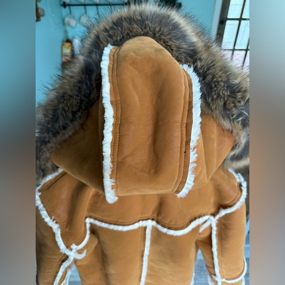 DAKOMA-KIDS OUTERWEAR MINK FUR-LINED COAT W/FUR HOOD-TIMBER Size 7 - Picture 13 of 15